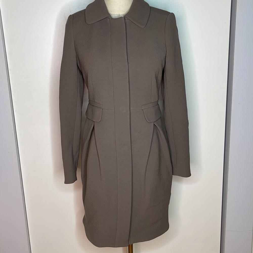 J. Crew Doublecloth Salon Coat in Taupe Size 0